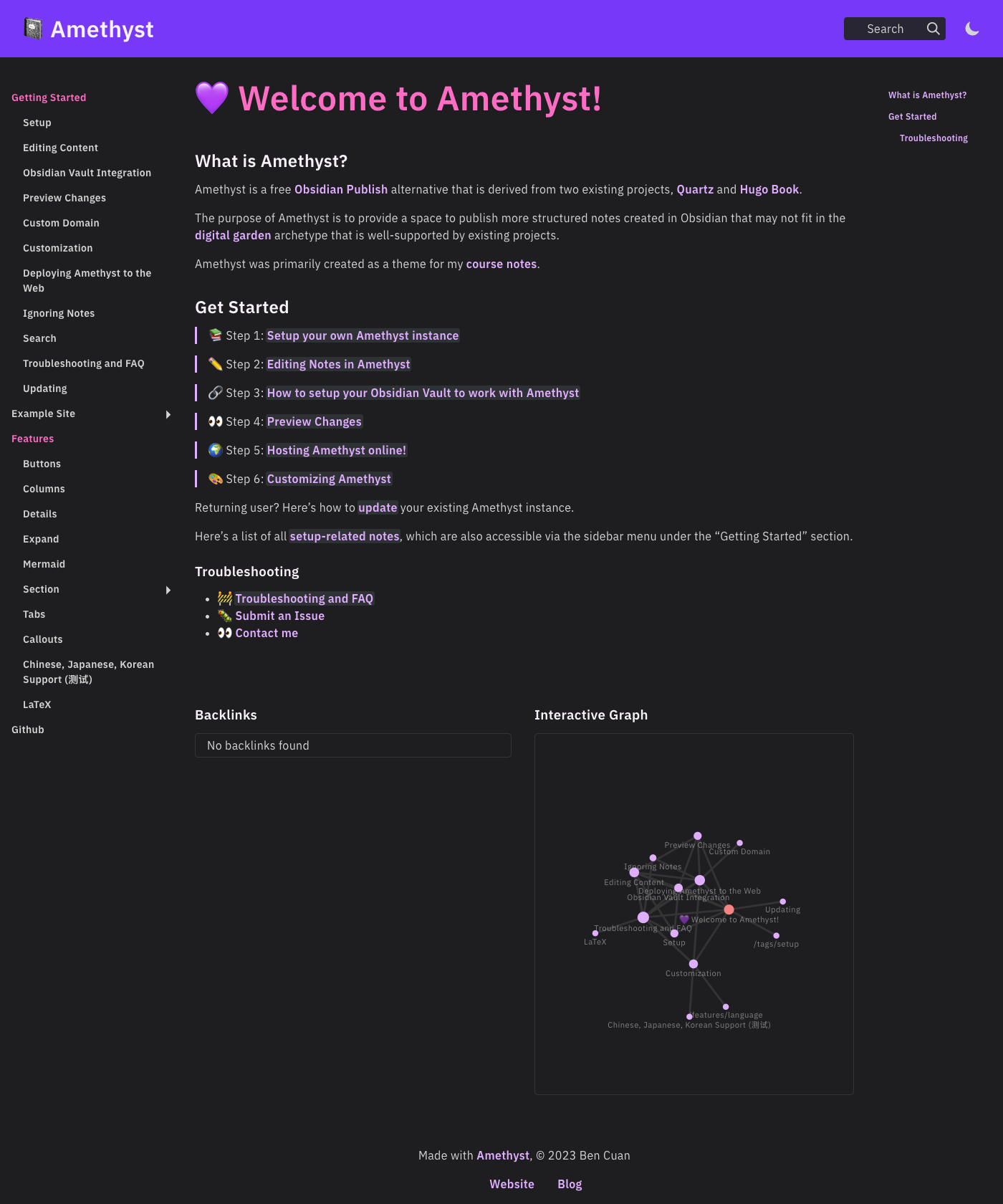 Screenshot of Amethyst