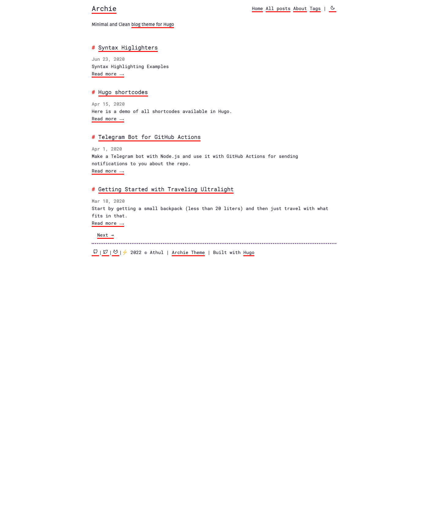 Screenshot of Archie