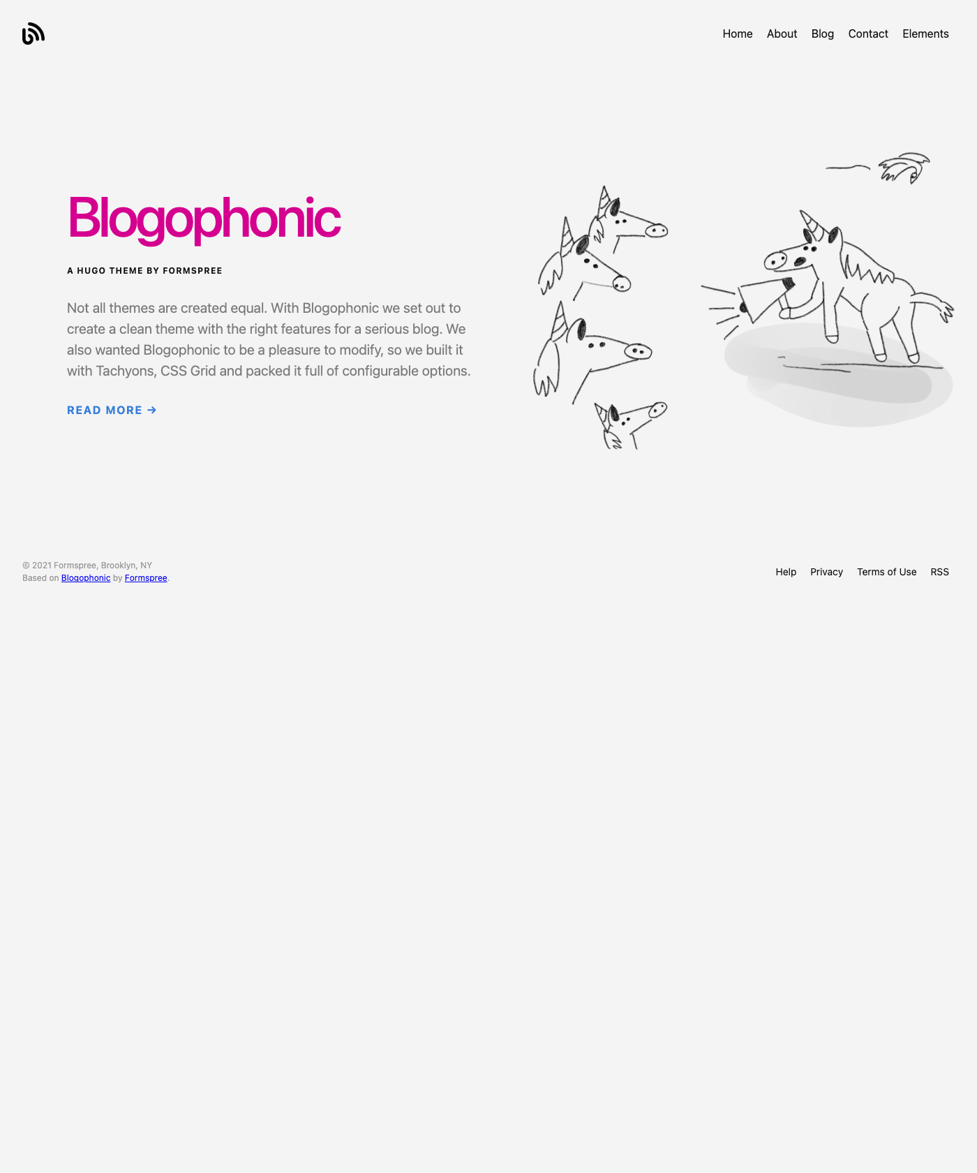 Screenshot of Blogophonic Hugo