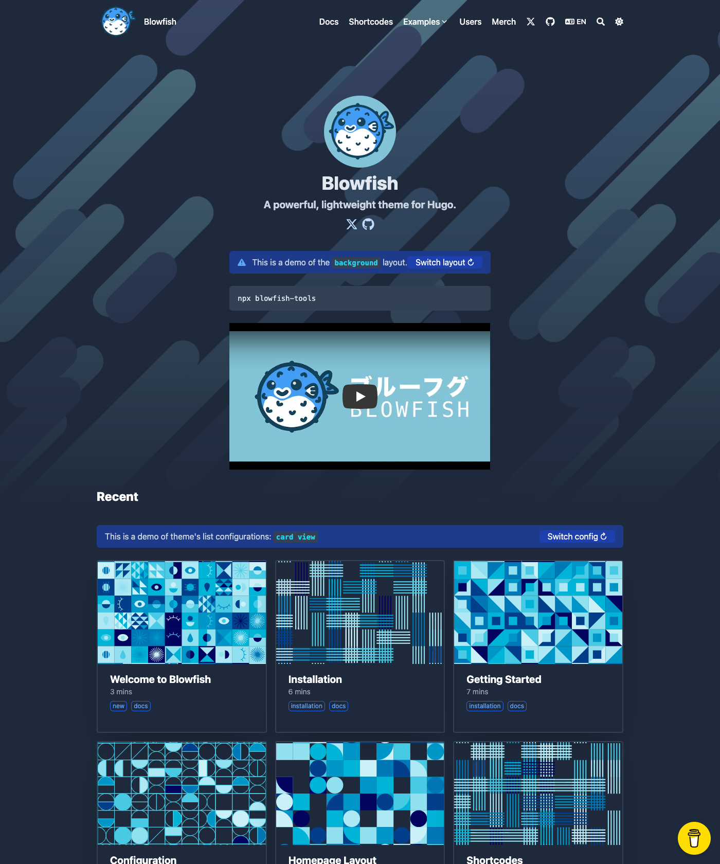 Screenshot of Blowfish