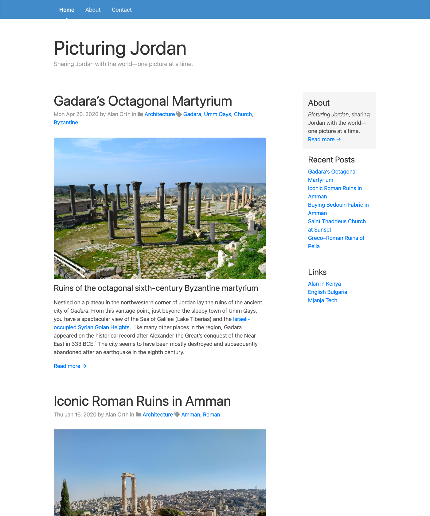 Screenshot of Hugo Theme Bootstrap4 Blog