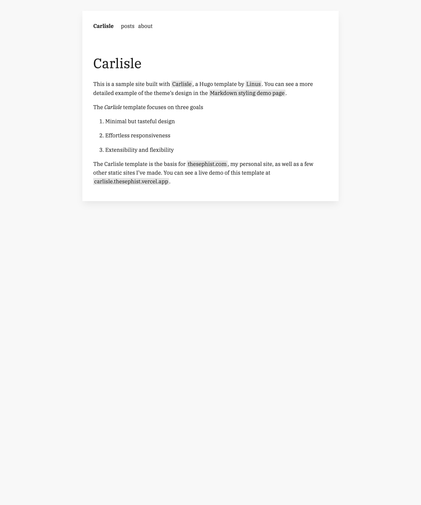 Screenshot of Carlisle