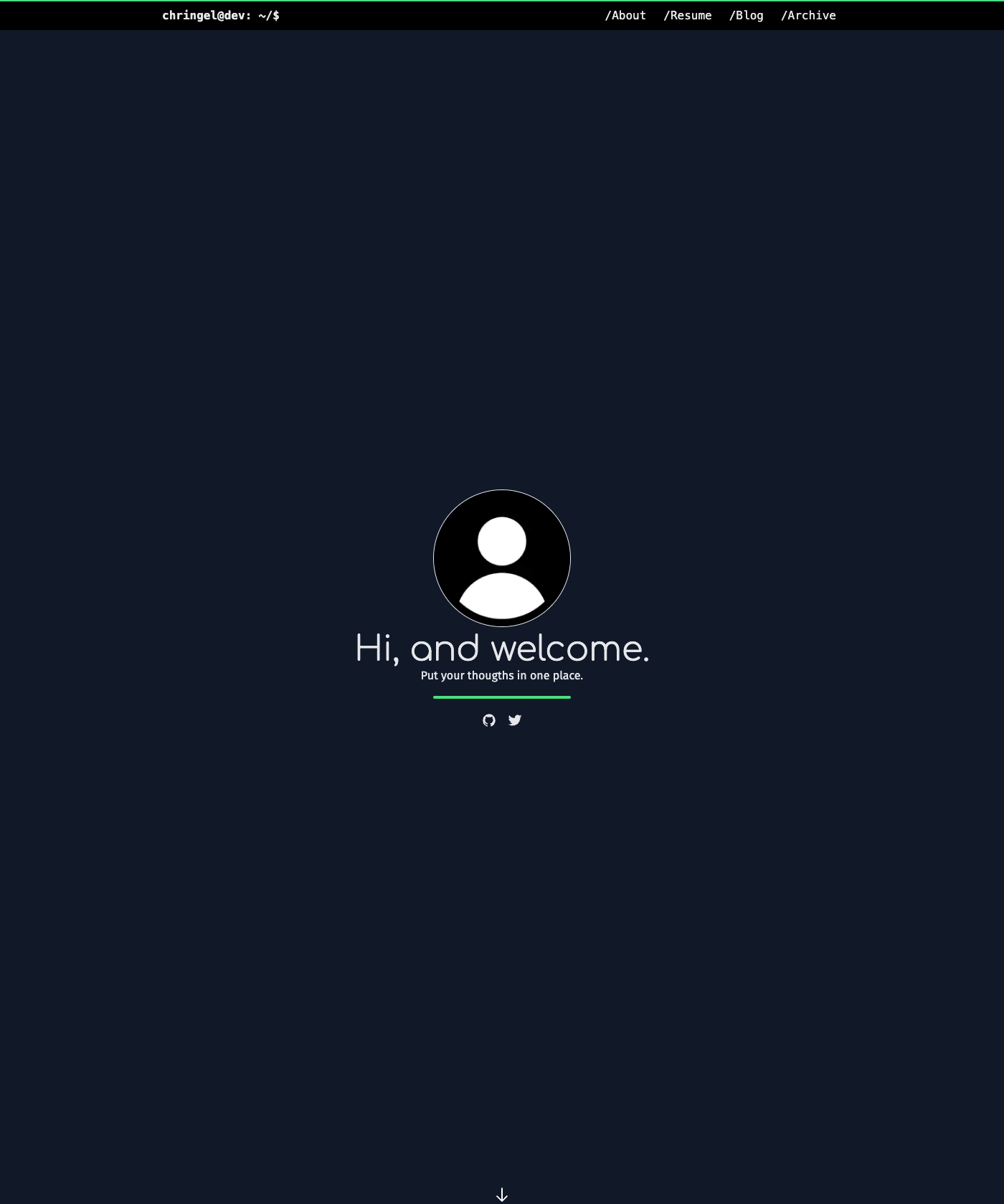 Screenshot of Chringel Hugo Theme