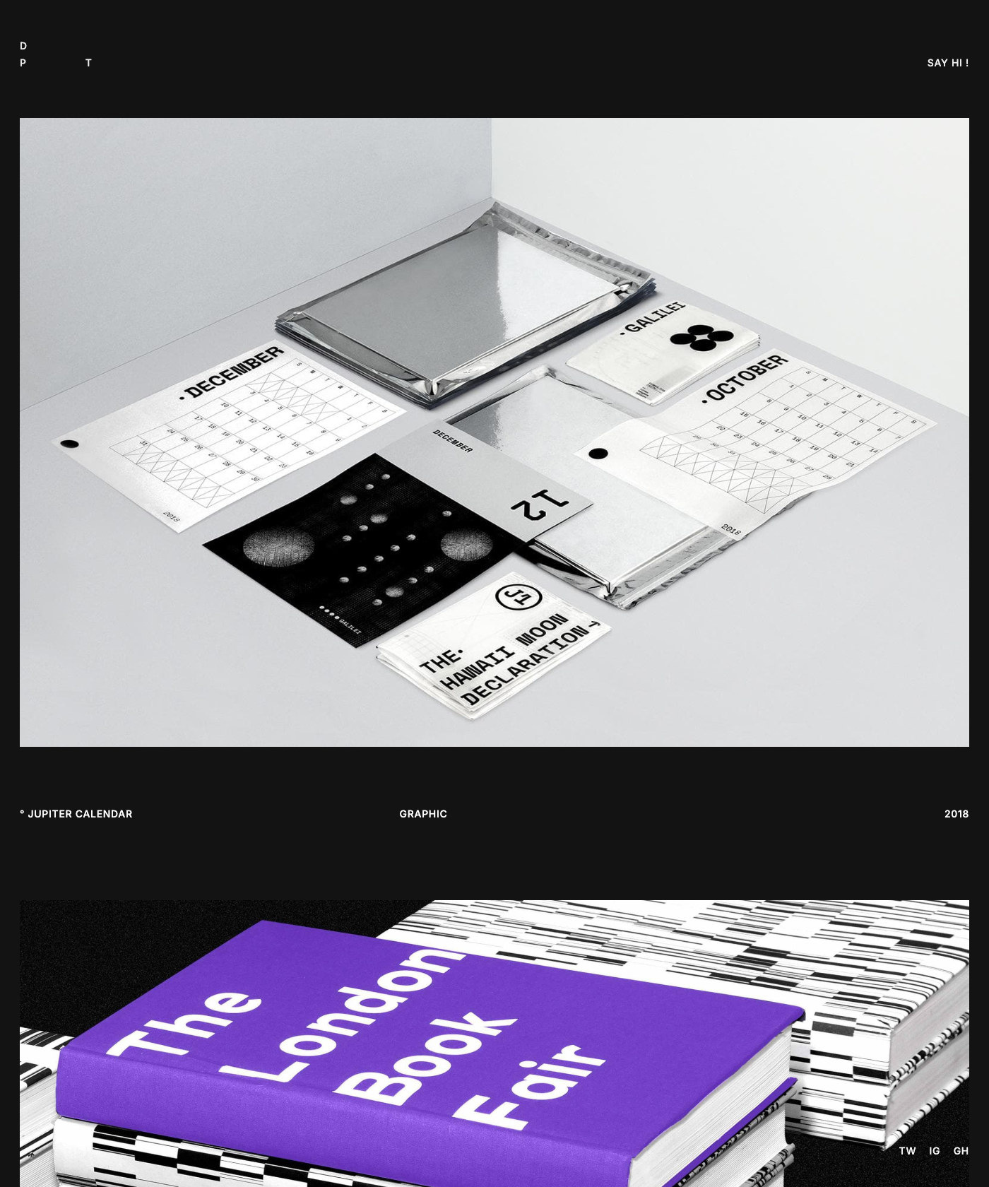 Screenshot of Darkfolio