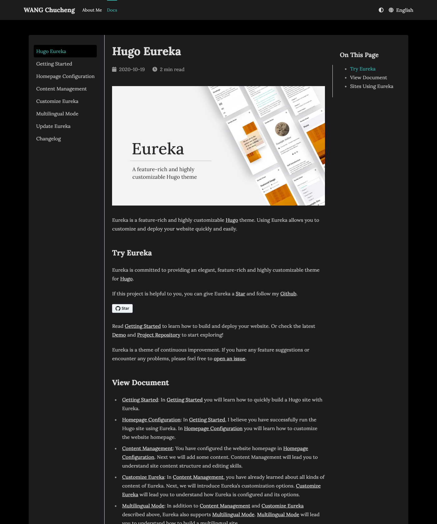 Screenshot of Hugo Eureka