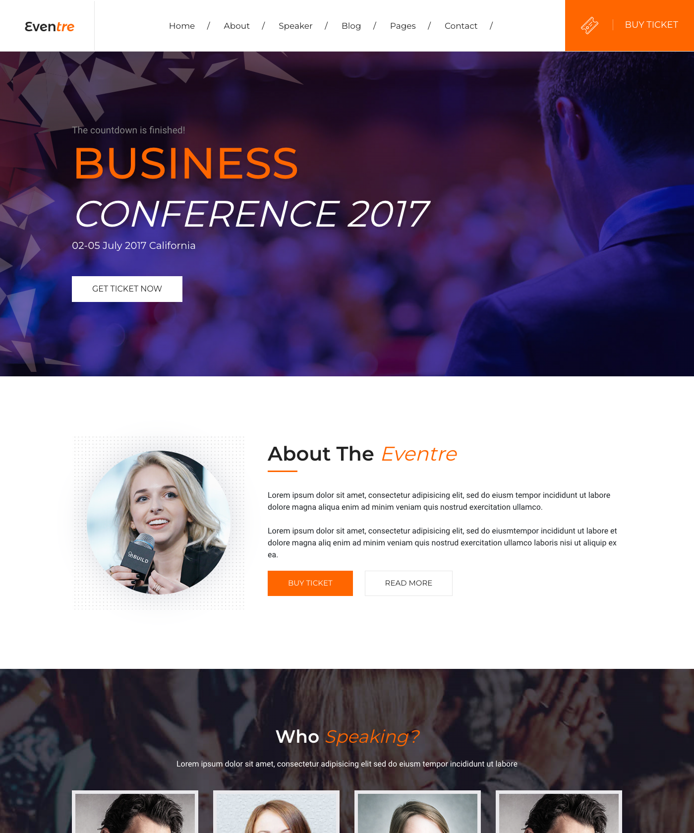 Screenshot of Eventre Hugo