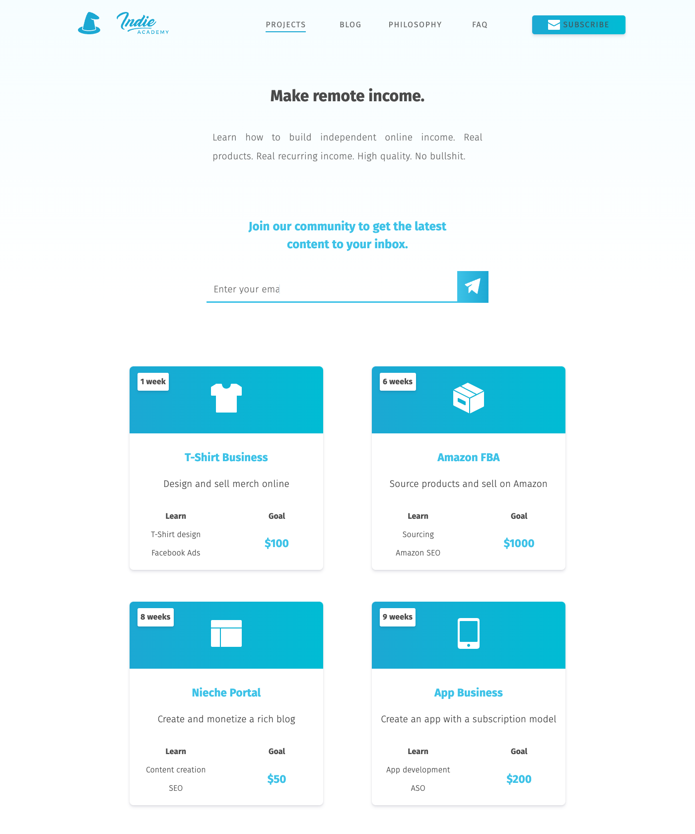 Screenshot of Hugo Indie Theme