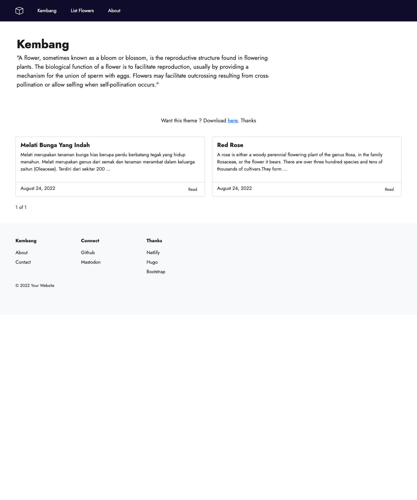 Screenshot of Kembang