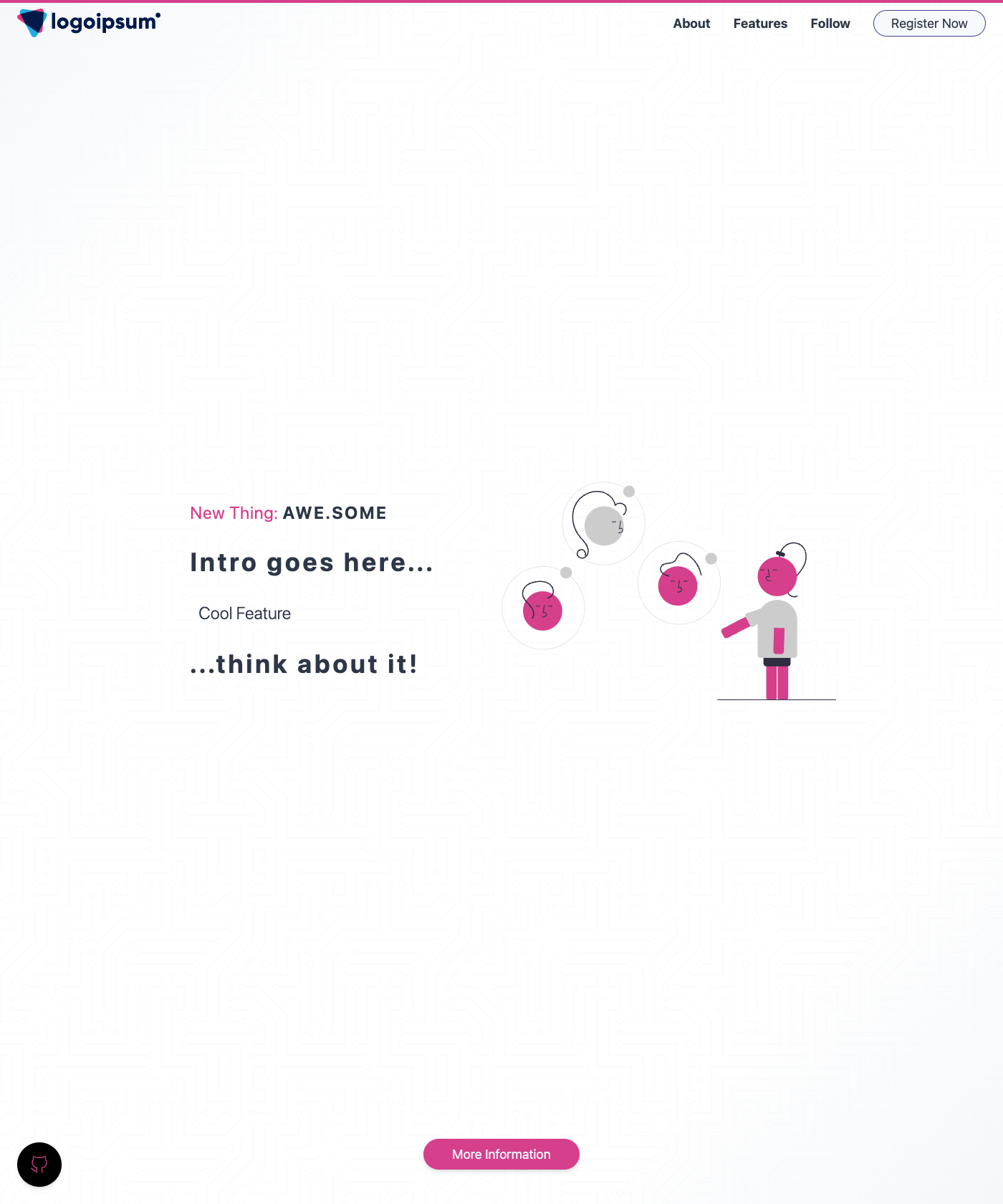 Screenshot of Hugo Landing Page