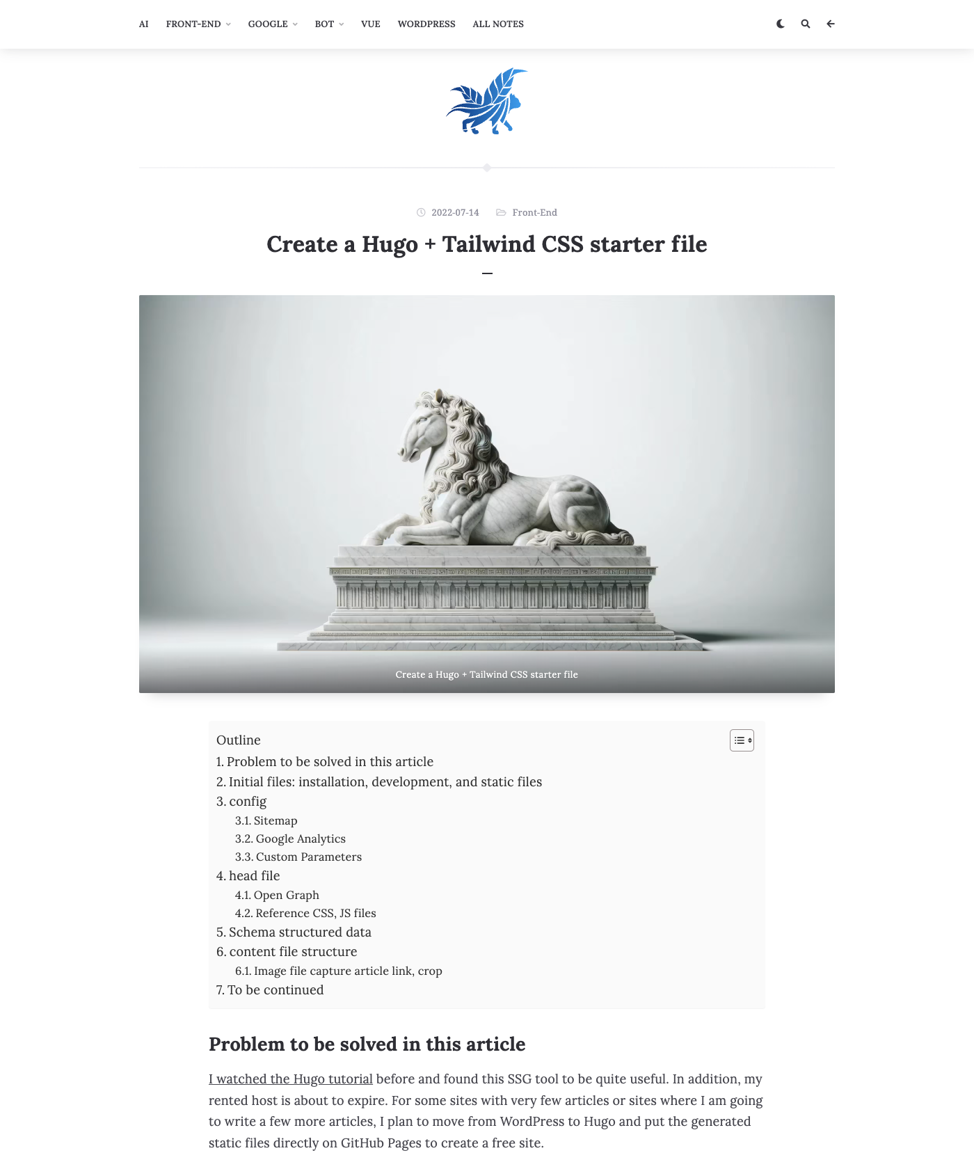 Screenshot of Letswrite Hugo Tailwindcss Init