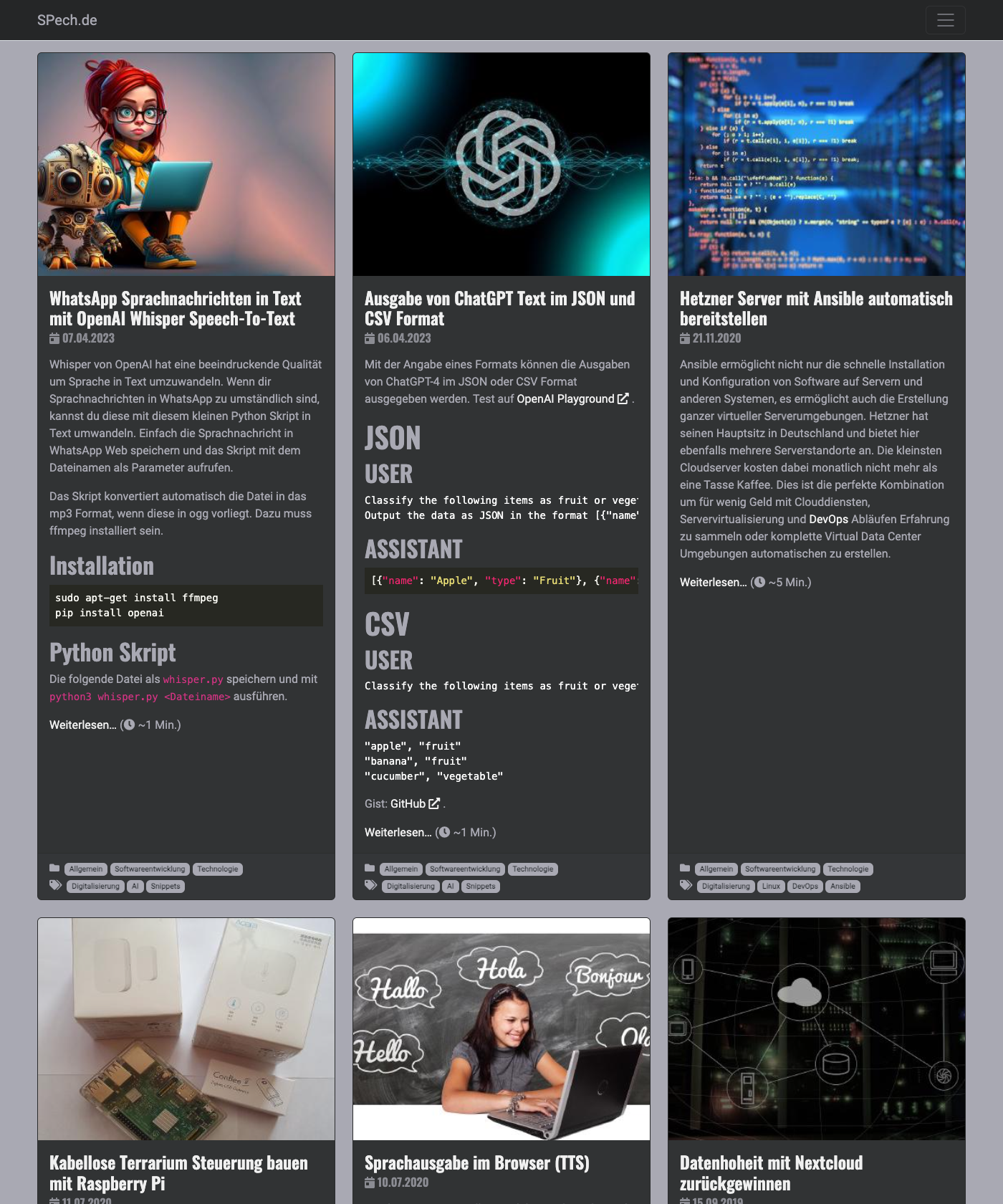 Screenshot of Materialize Bp Hugo Theme