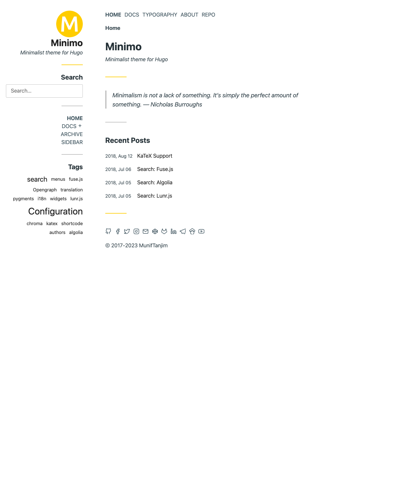 Screenshot of Minimo