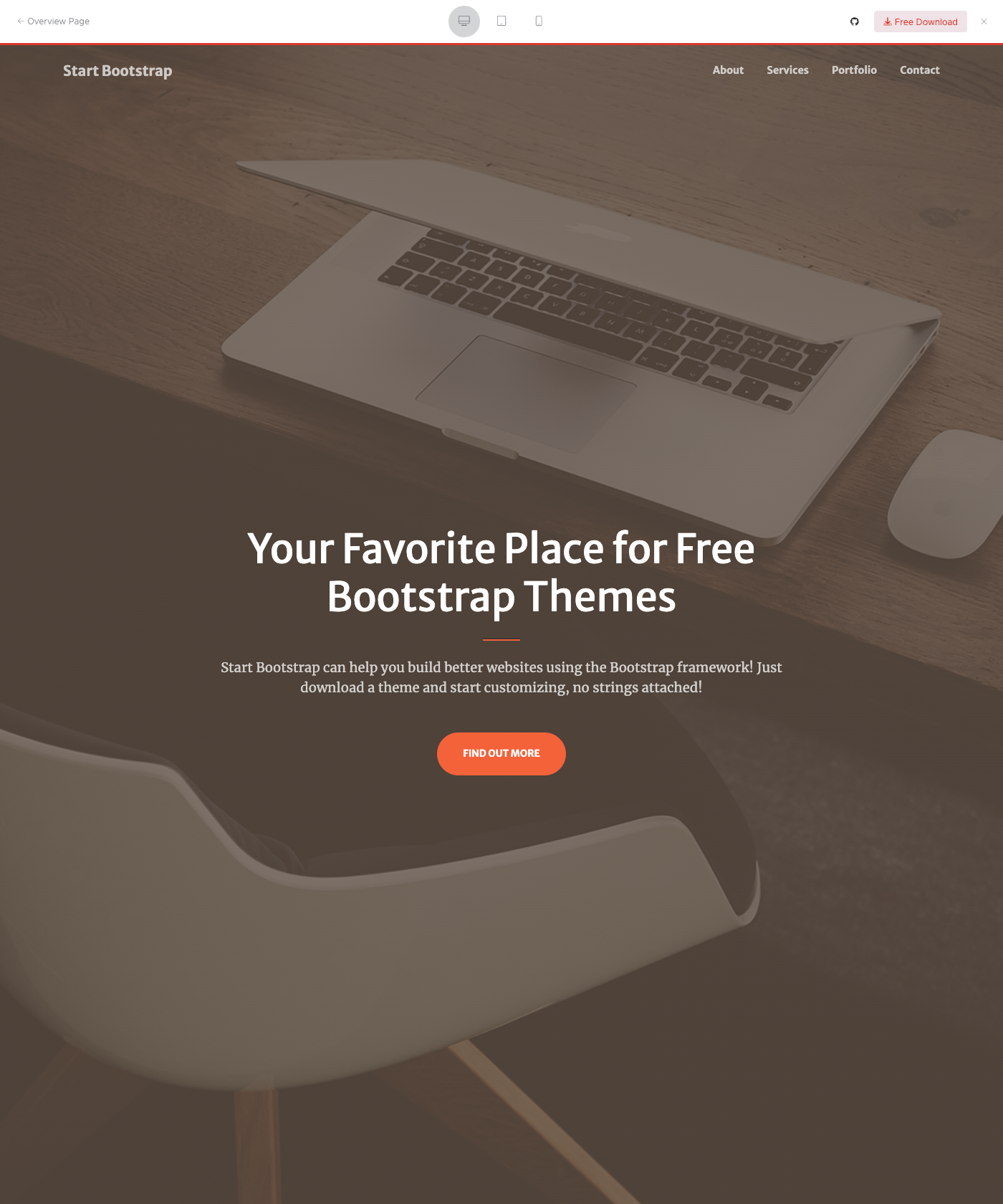 Screenshot of Hugo Myportfolio Theme
