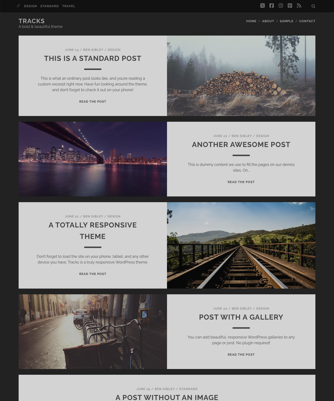 Screenshot of Hugo Nederburg Theme