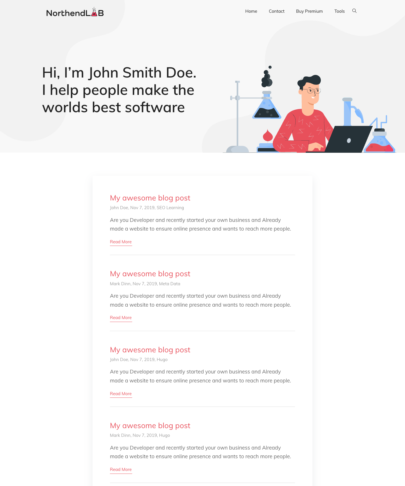 Screenshot of Northendlab Light