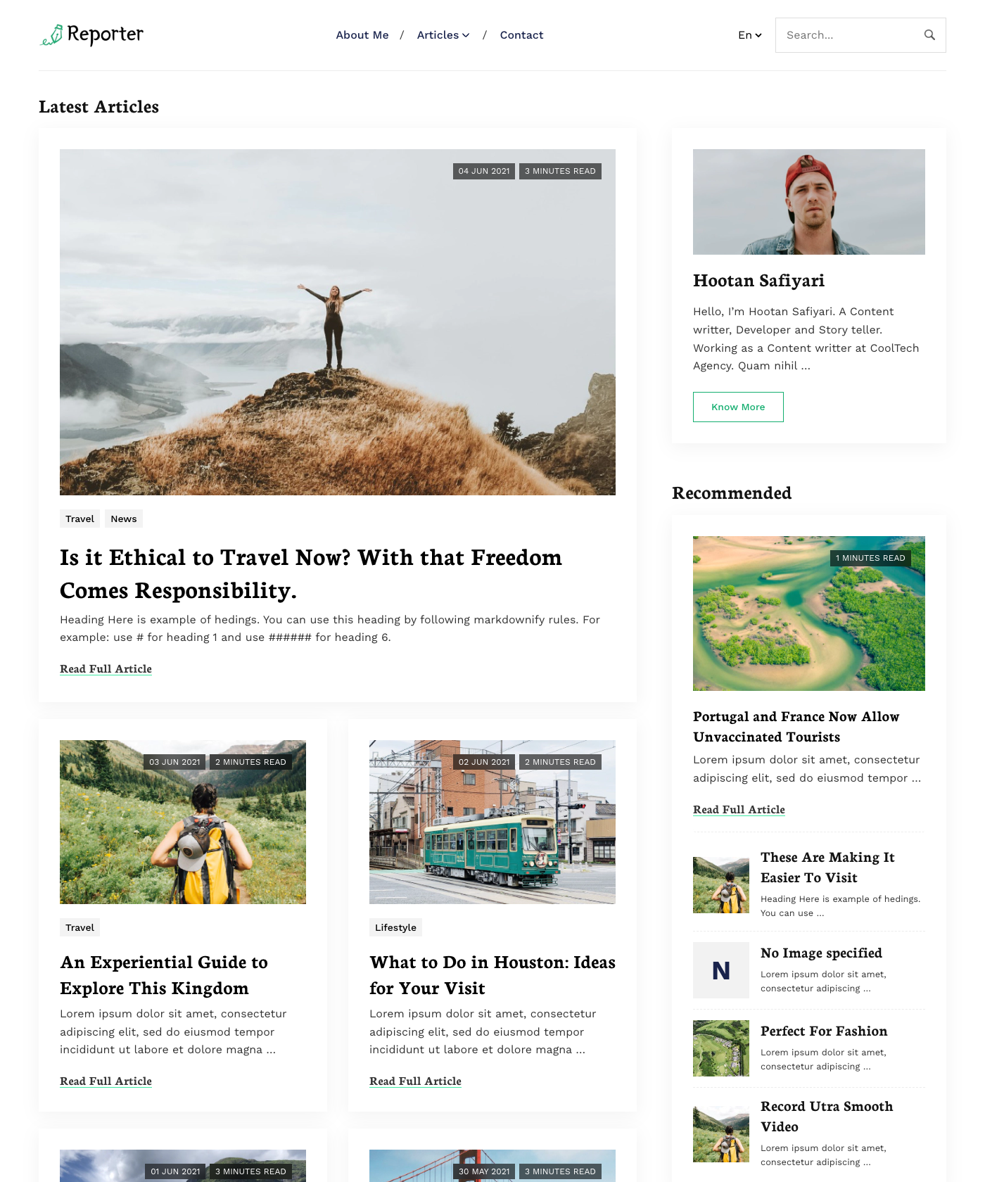 Screenshot of Reporter Hugo