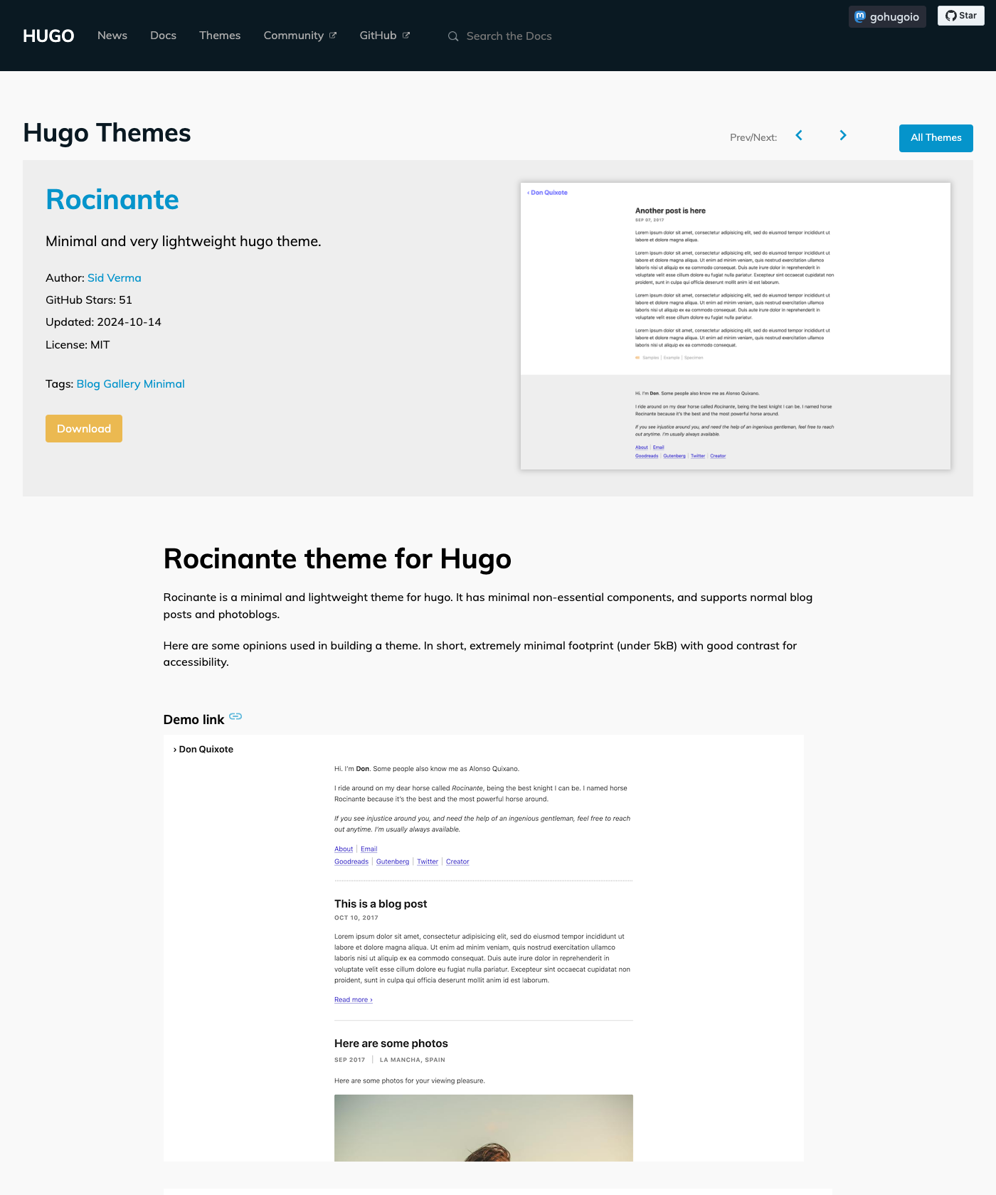 Screenshot of Hugo Rocinante