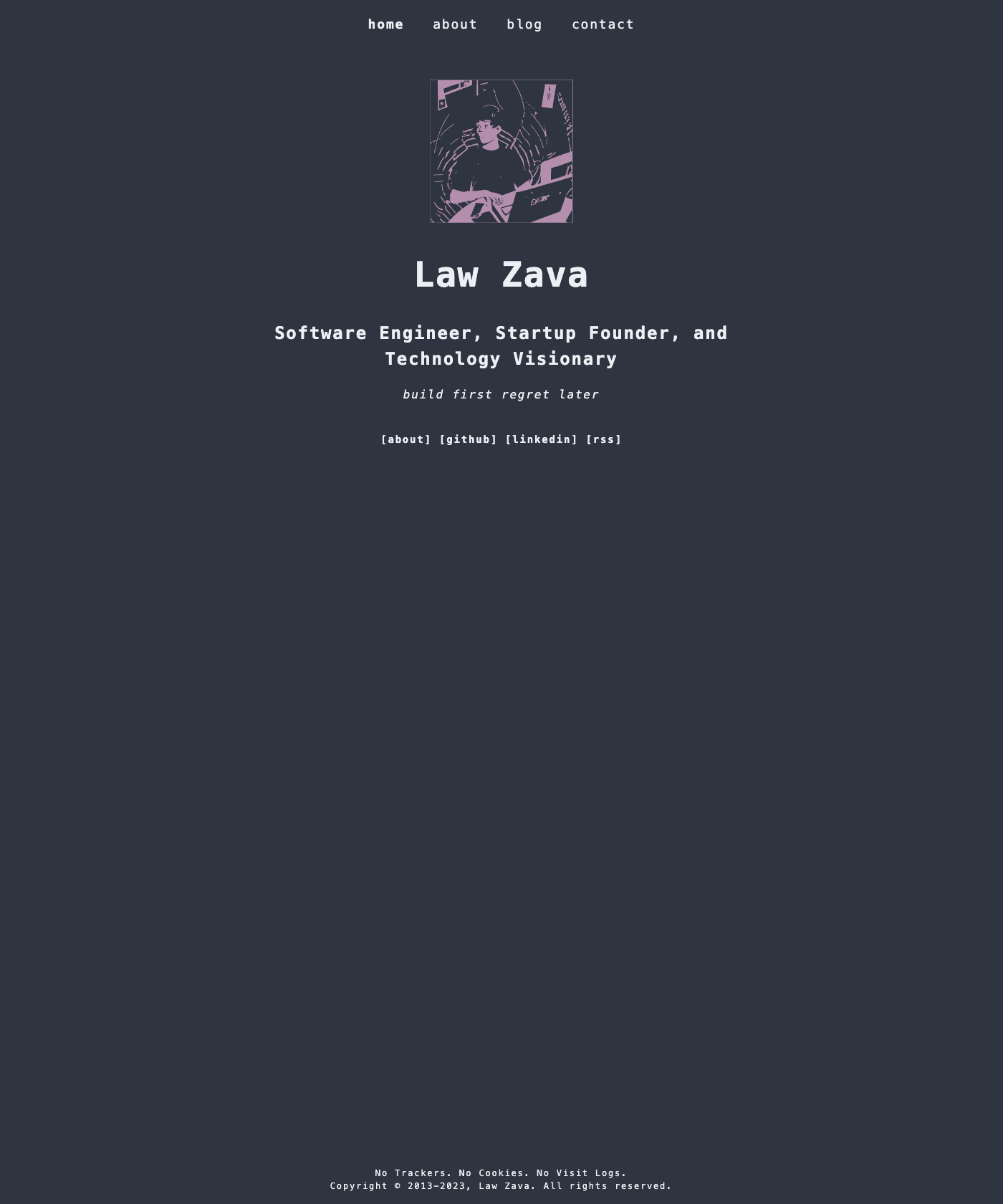 Screenshot of Hugo Tailwind Nord Theme