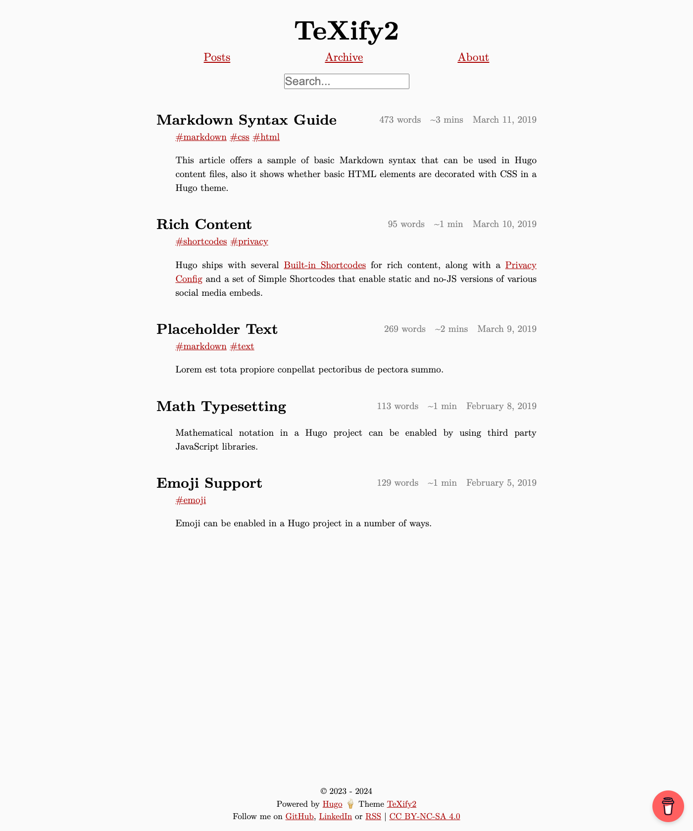 Screenshot of Hugo Texify2