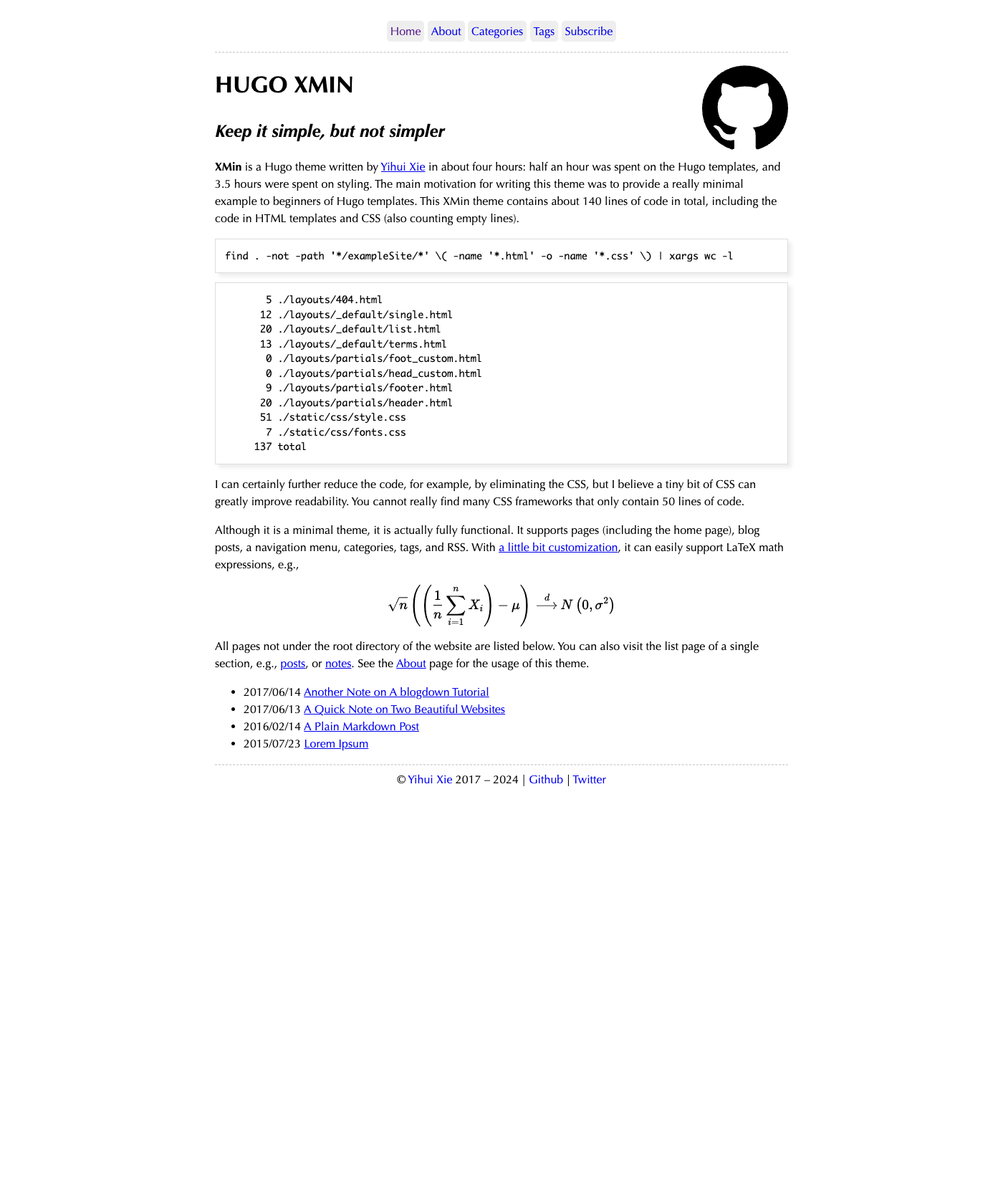 Screenshot of Hugo Xmin